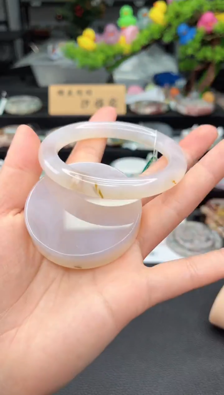 石英质玉未镶嵌手镯58圈口（赠品镯心）1751455