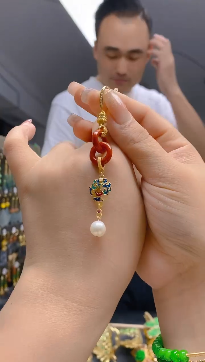 【闪购商品】翡翠耳饰合金167翡翠耳钩一个