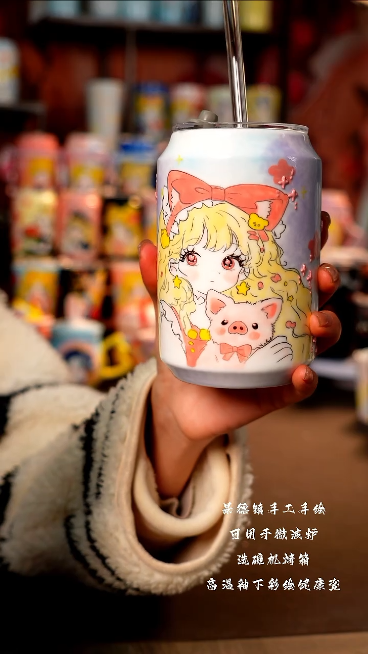 景德镇陶瓷手工手绘杯杯