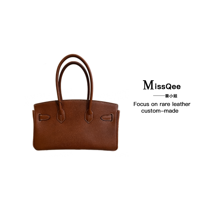 【南希奢品】葵小姐马鞍皮 牛皮 女士手提包 30518 马鞍皮  BK 30cm