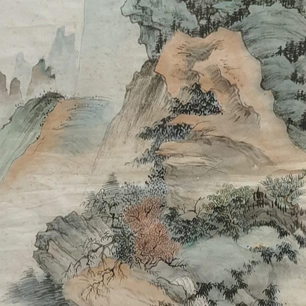【辽拍】V250709-2-613《山水》（4平尺）纸本镜心 lj1226