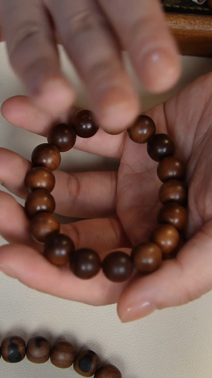 【闪购商品】檀香木手串/手链老山檀香1.2圆珠单圈钢印料