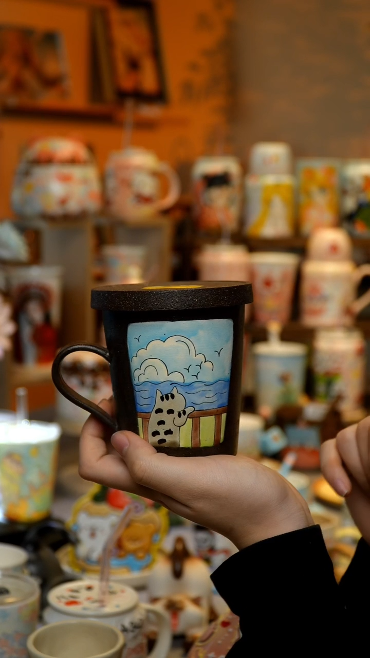 【闪购商品】杯陶瓷景德镇高温釉下彩&A767