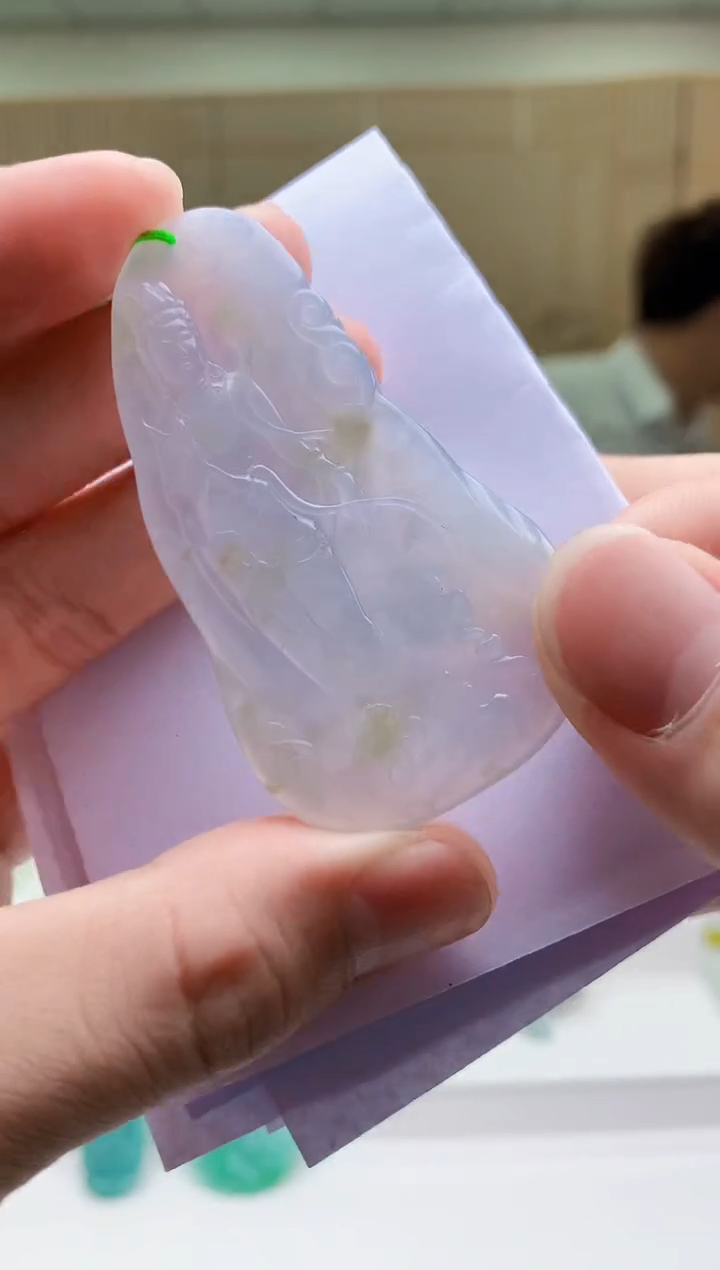 【闪购商品】定制翡翠未镶嵌4868bb-毛货挂件57