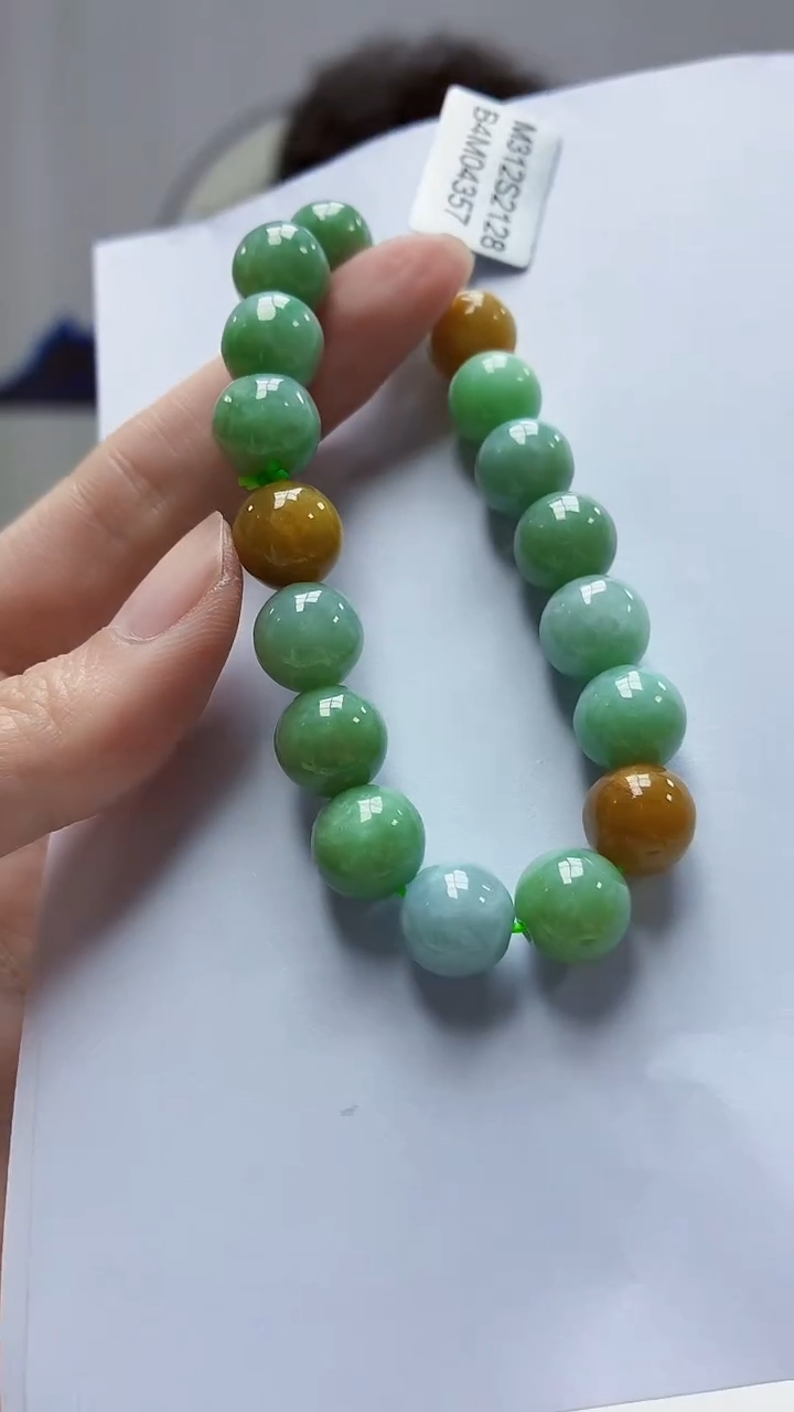 未镶嵌定制翡翠4688zm-毛货手串78