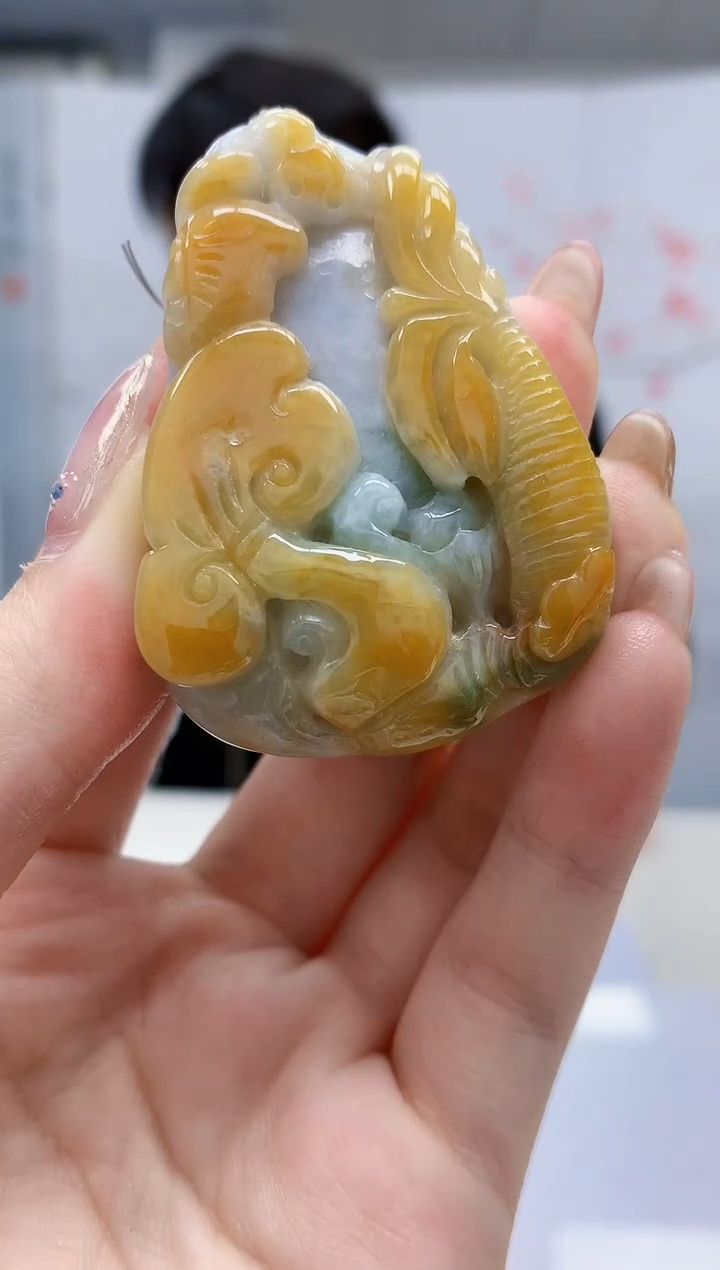 【闪购商品】定制翡翠未镶嵌4915jw-毛货挂件19
