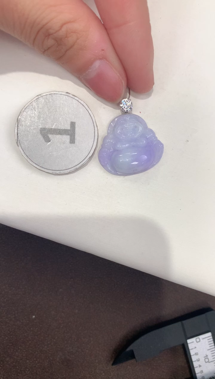 颈饰18K金镶嵌翡翠天然缅甸A货翡翠