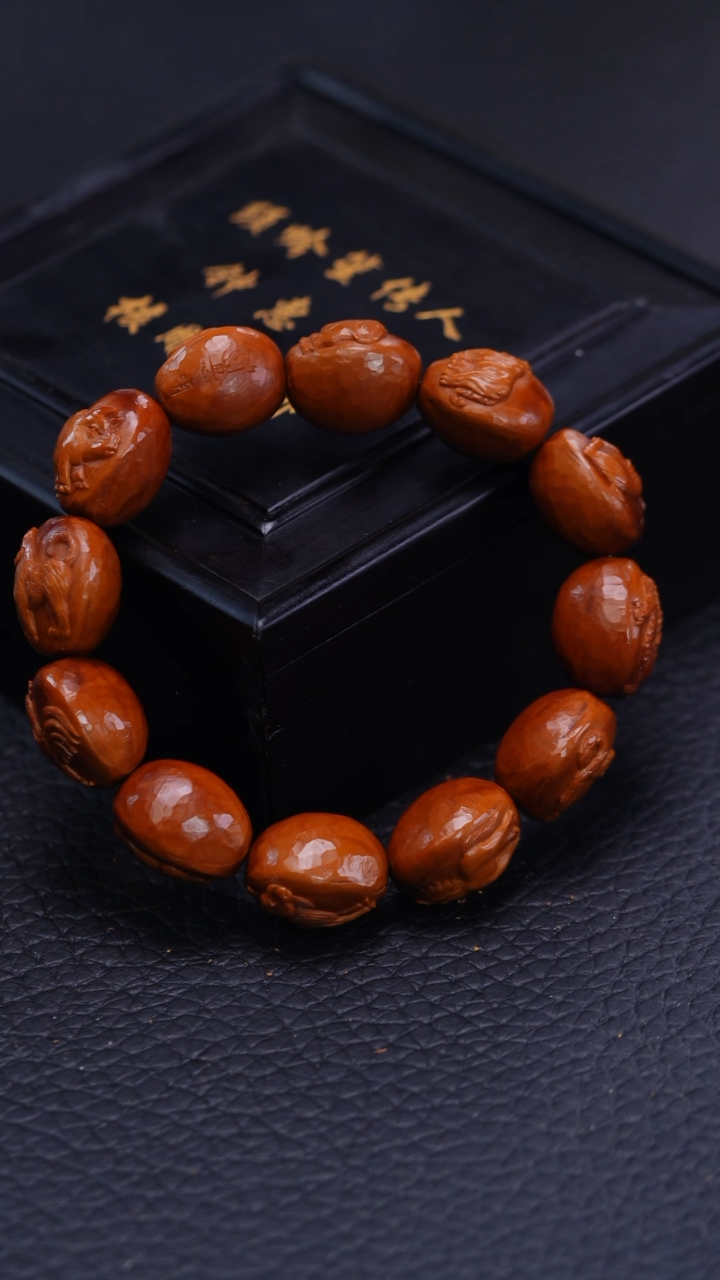 【闪购商品】橄榄核其他回血钟惠明本工1.7铁核十二生肖手串