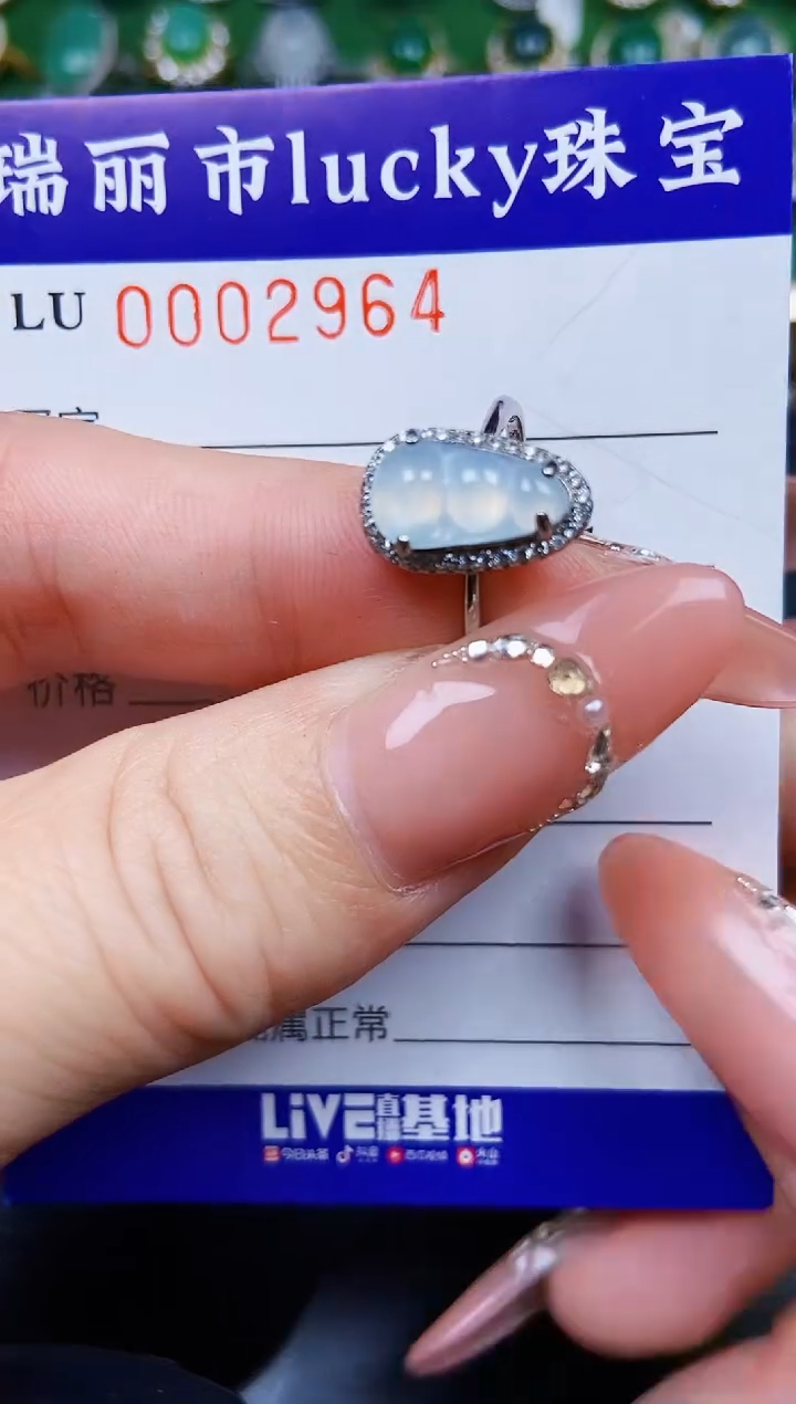 【闪购商品】翡翠颈饰银S925镶嵌2964