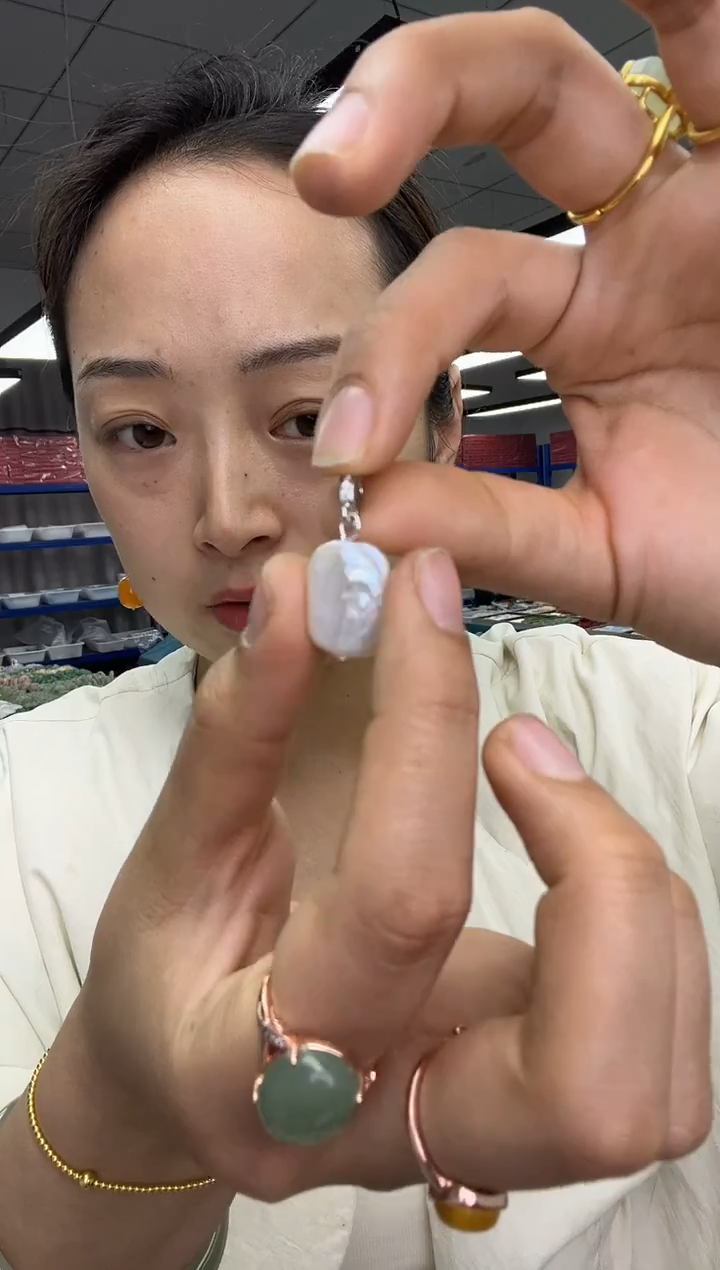 颈饰银S925镶嵌淡水珍珠吊坠多样性发一