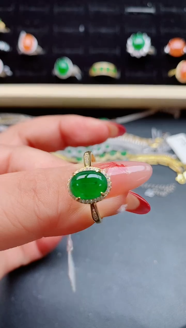 【闪购商品】翡翠戒指银S925镶嵌321321