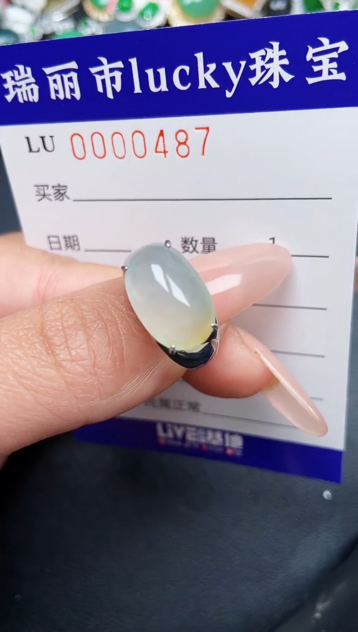 【闪购商品】翡翠颈饰银S925镶嵌0487