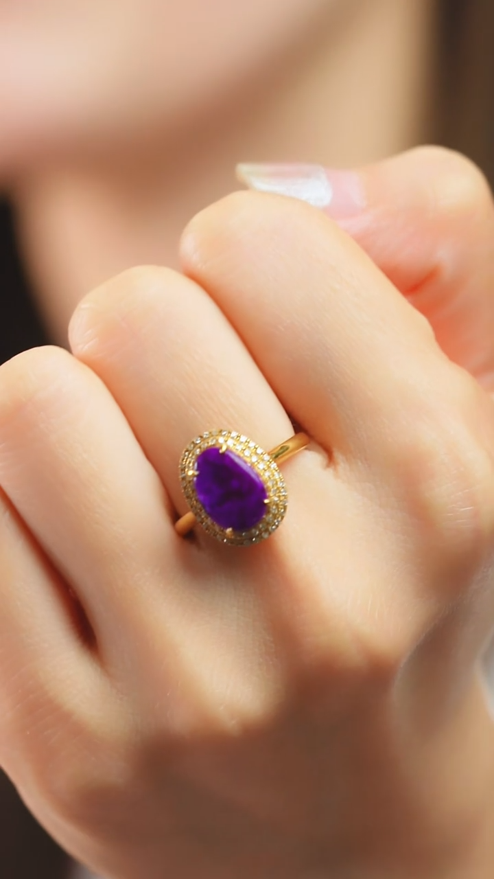 18K金镶嵌苏纪石（舒俱来）戒指11