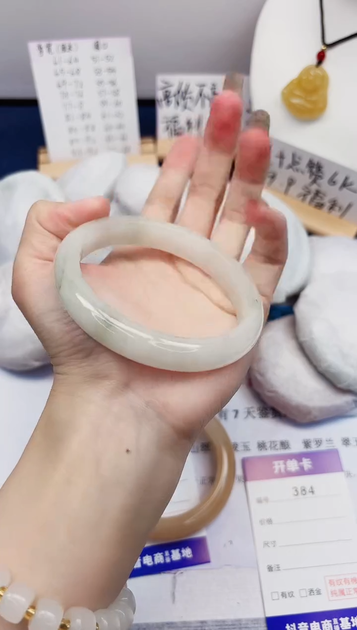 【闪购商品】石英质玉手镯未镶嵌384-天山翠-圈口62