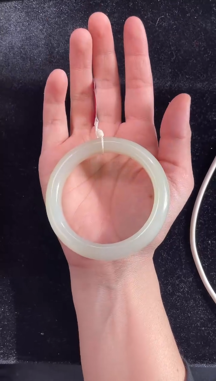 未镶嵌手镯和田玉新疆直发和田玉白玉57圈口上等和田玉手镯女