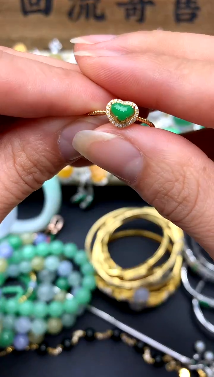 【闪购商品】翡翠戒指18K金镶嵌181-中国好珍宝