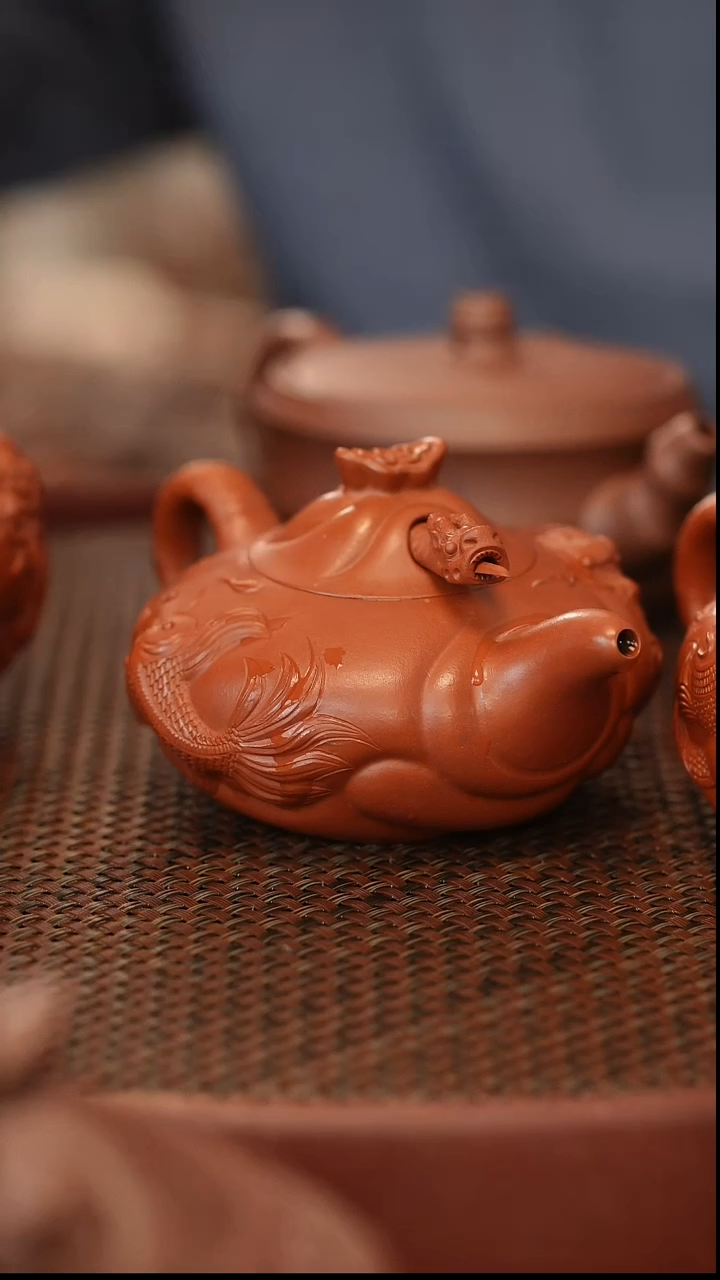 茶壶紫砂鱼化龙 大红袍 200cc