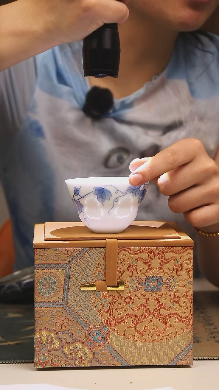 景德镇高温瓷玲珑瓷葫芦杯