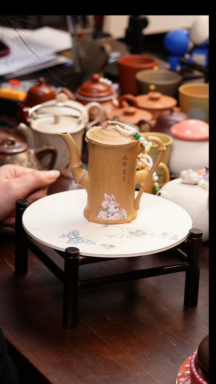 【闪购商品】妮原矿紫砂手工杯子朱