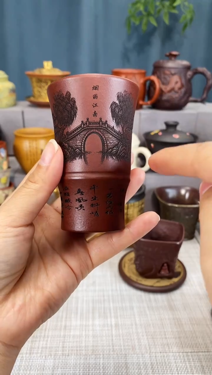 宜兴原矿紫砂闪购紫砂杯