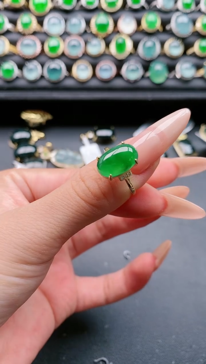 【闪购商品】翡翠戒指银S925镶嵌111111