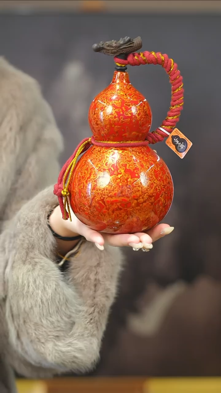 【闪购商品】XB135漆艺酒葫芦不包手串及旋转底座