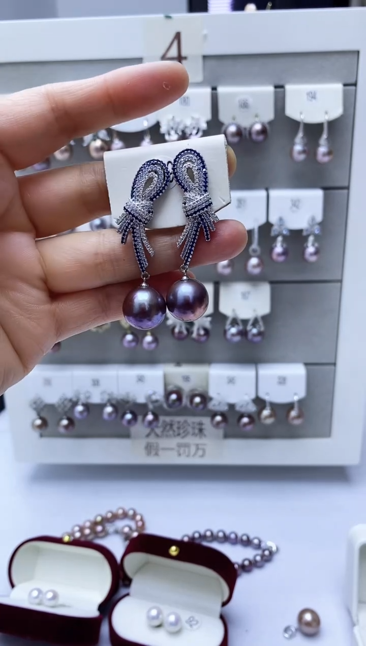 【闪购商品】淡水珍珠耳饰银S925镶嵌149