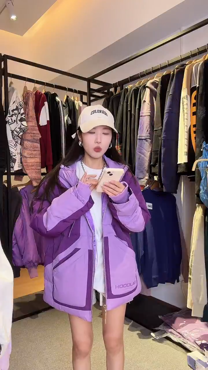 紫色外套 85绒 S-XL  备注尺码