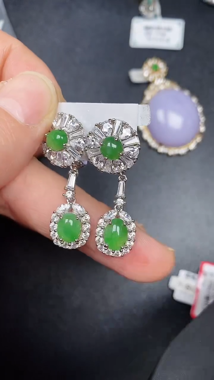 银S925镶嵌戒指翡翠4600