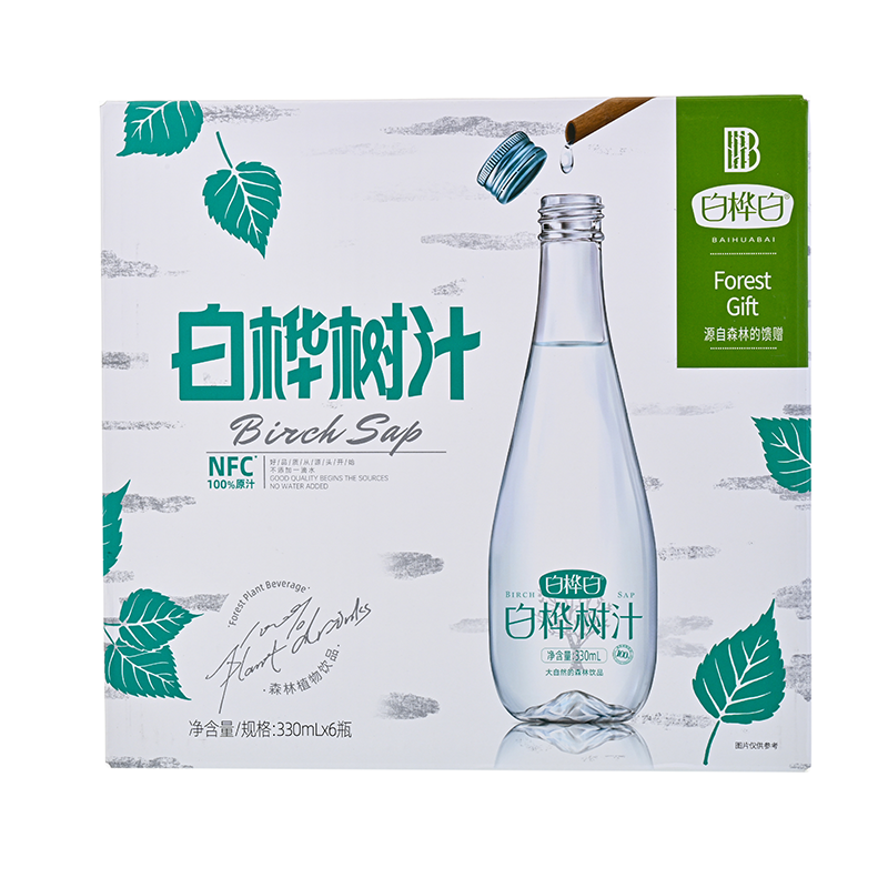 【伊春好物】白桦白桦树汁 330ml*6瓶装