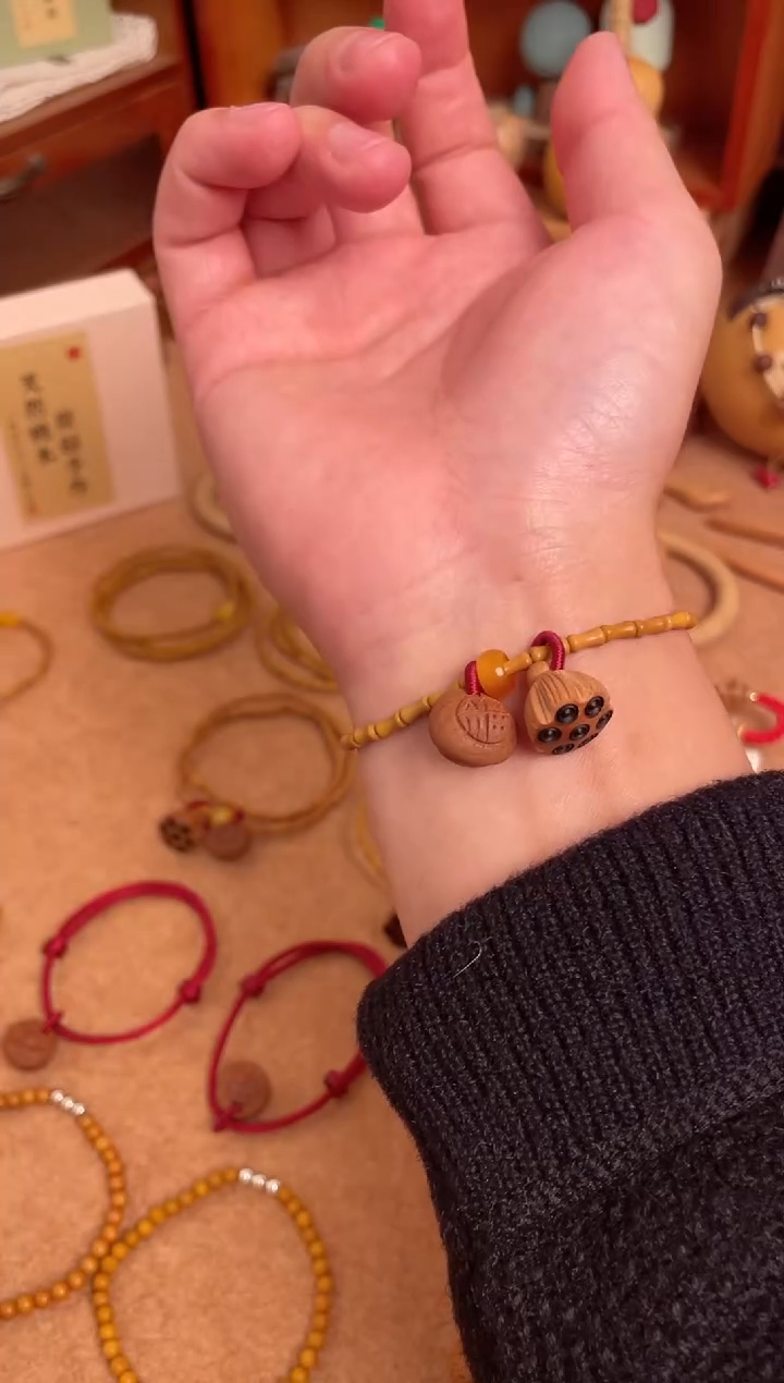 单圈竹节手串一物一拍单圈好运连连加黄跑环