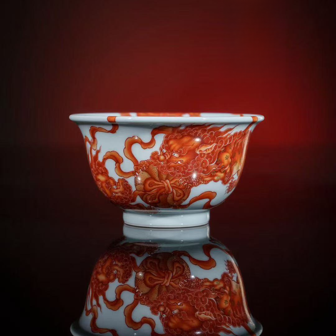 志纯窑 三狮绣球吸财大压手