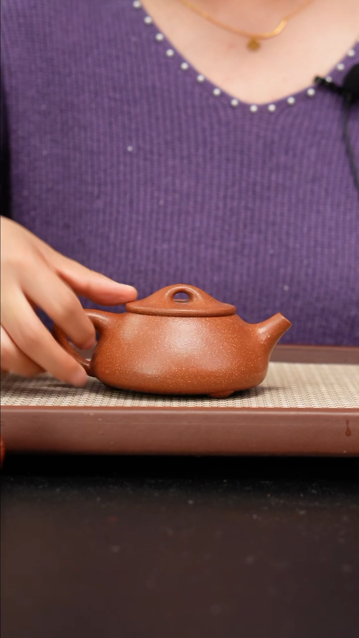 【闪购商品】紫砂茶壶红朱段景舟石瓢240