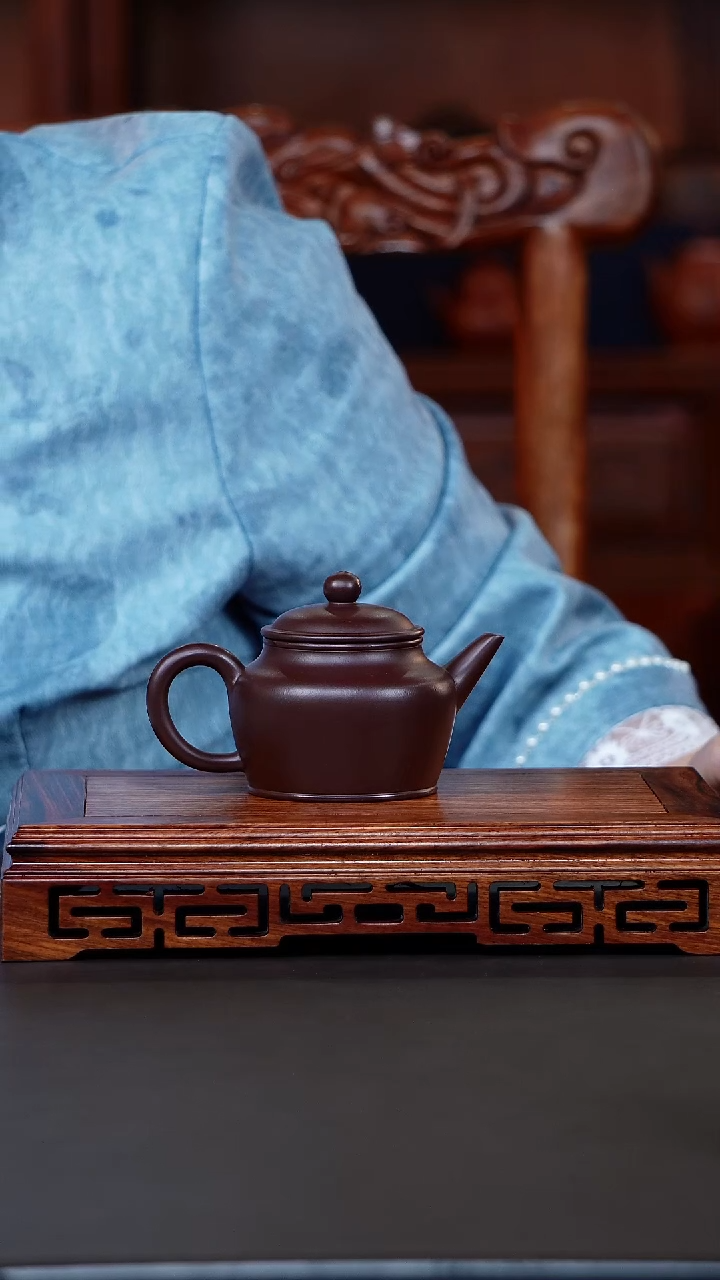 茶壶紫砂原矿紫泥剑流德钟150cc