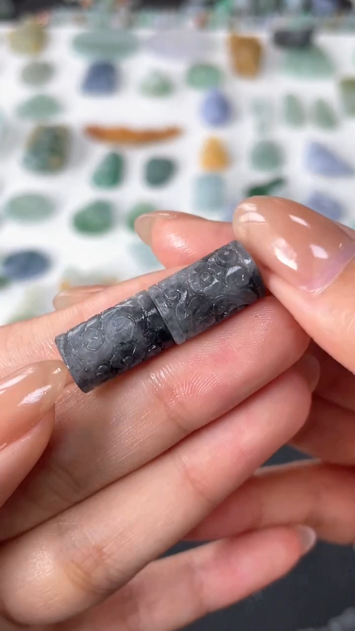 【闪购商品】定制翡翠未镶嵌桶珠150+15