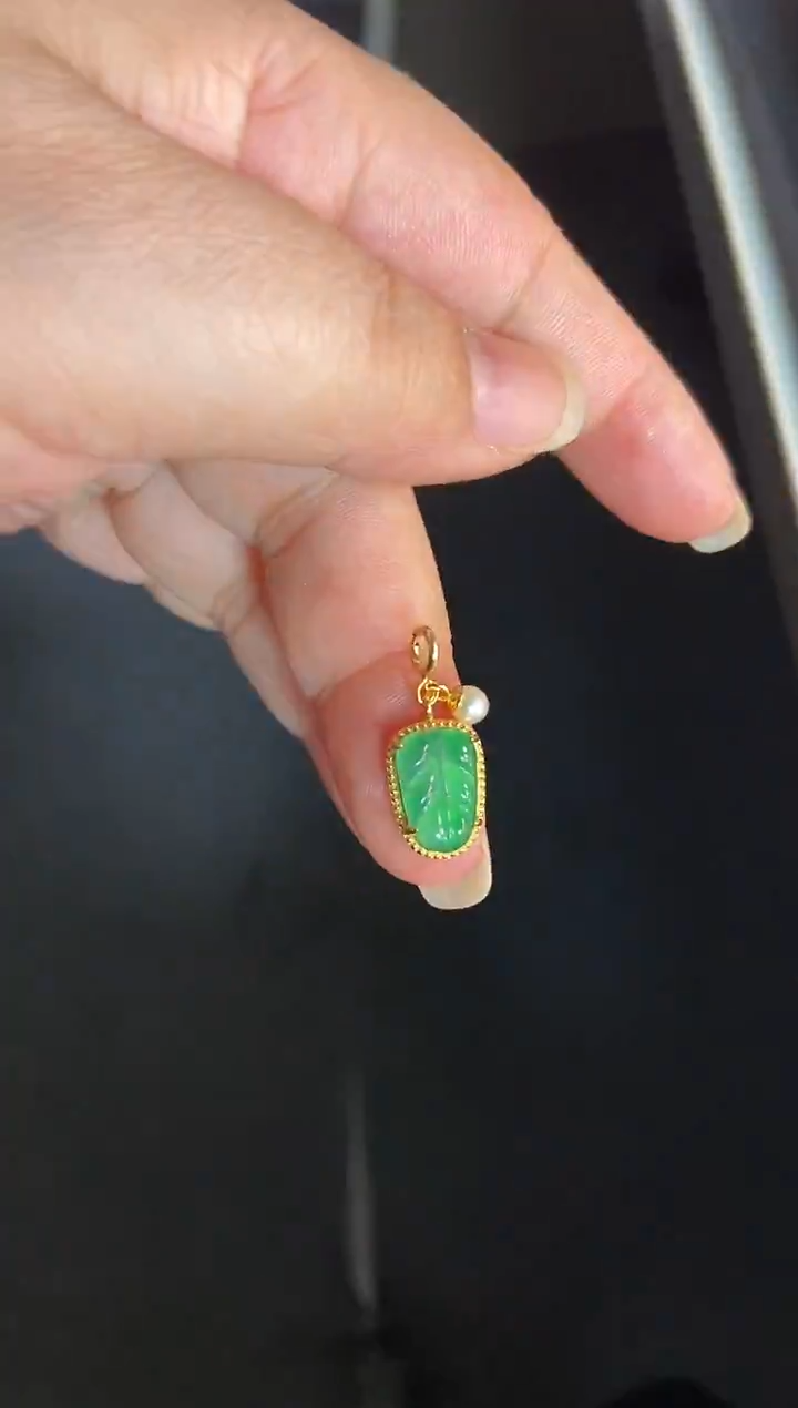 吊坠(不含链)银S925镶嵌翡翠1