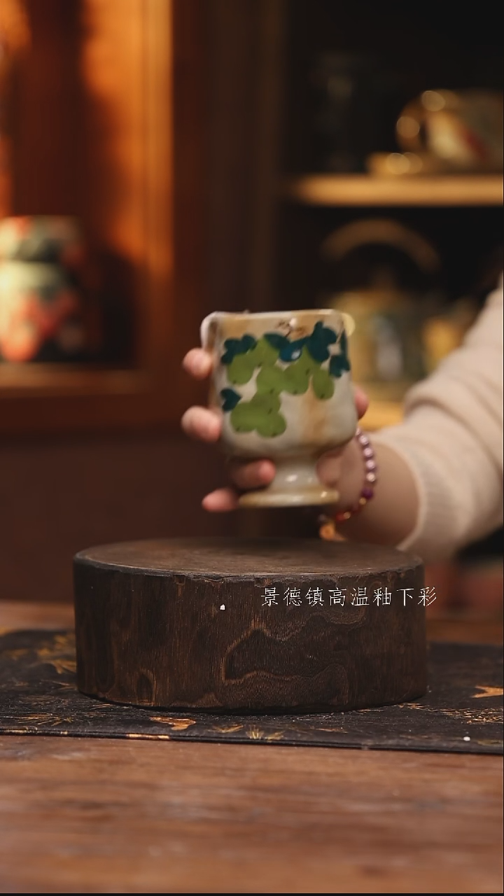 陶瓷景德镇高温釉下手绘陶瓷@L175@