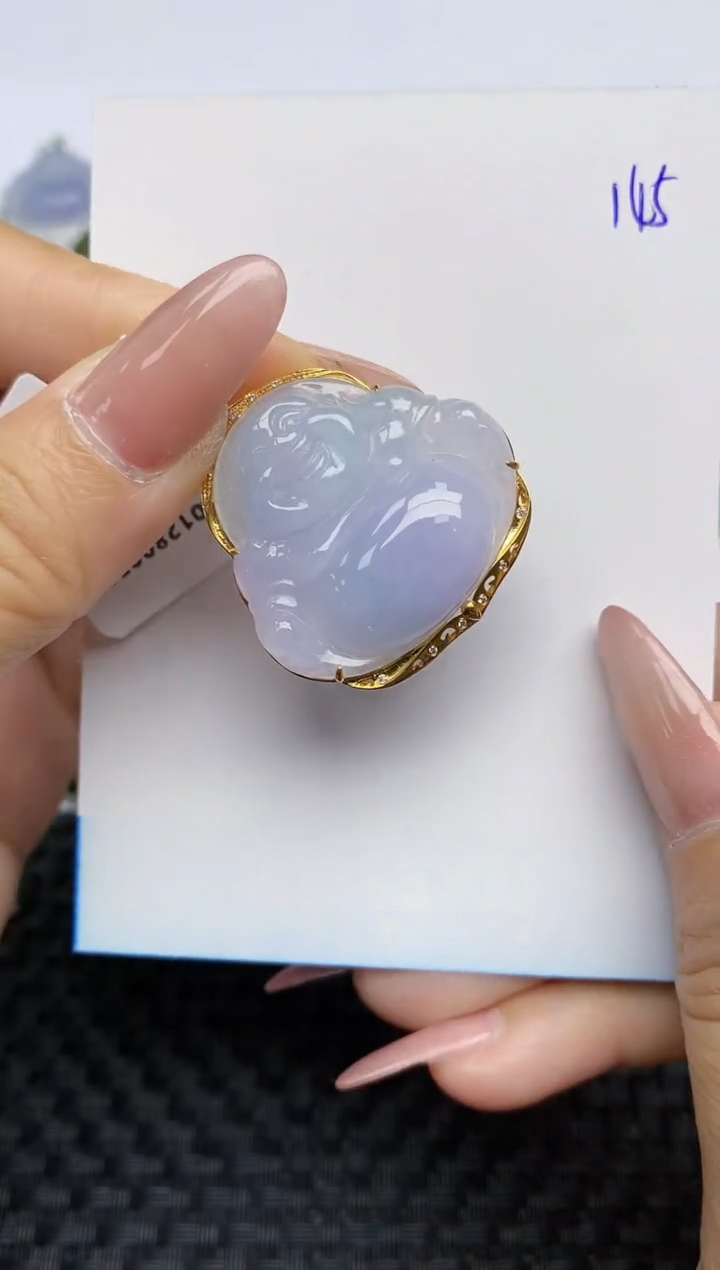 【闪购商品】翡翠颈饰18K金镶嵌天然A货翡翠 145