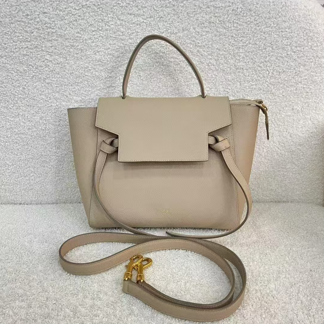 95新 Celine/思琳 安洁利 思琳大象灰鲶鱼单肩包