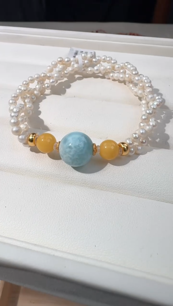 【闪购商品】淡水珍珠手绳未镶嵌珍珠编织海纹单珠款