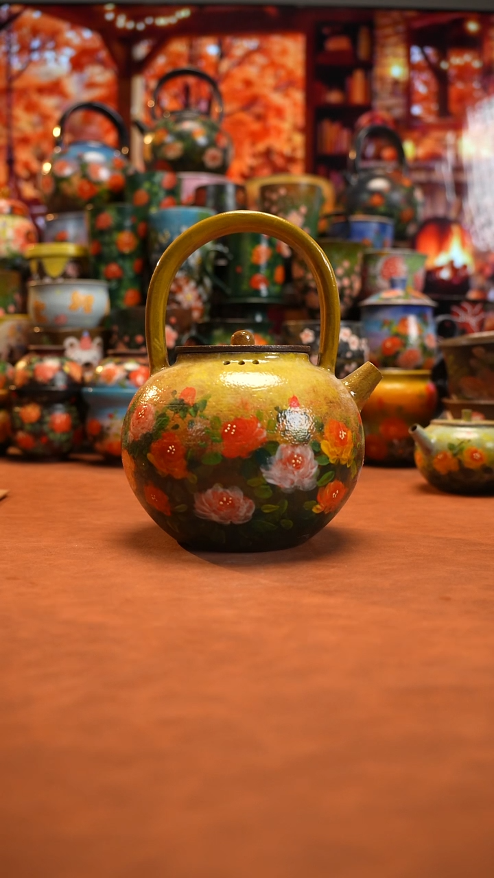 油画   釉下彩  壶