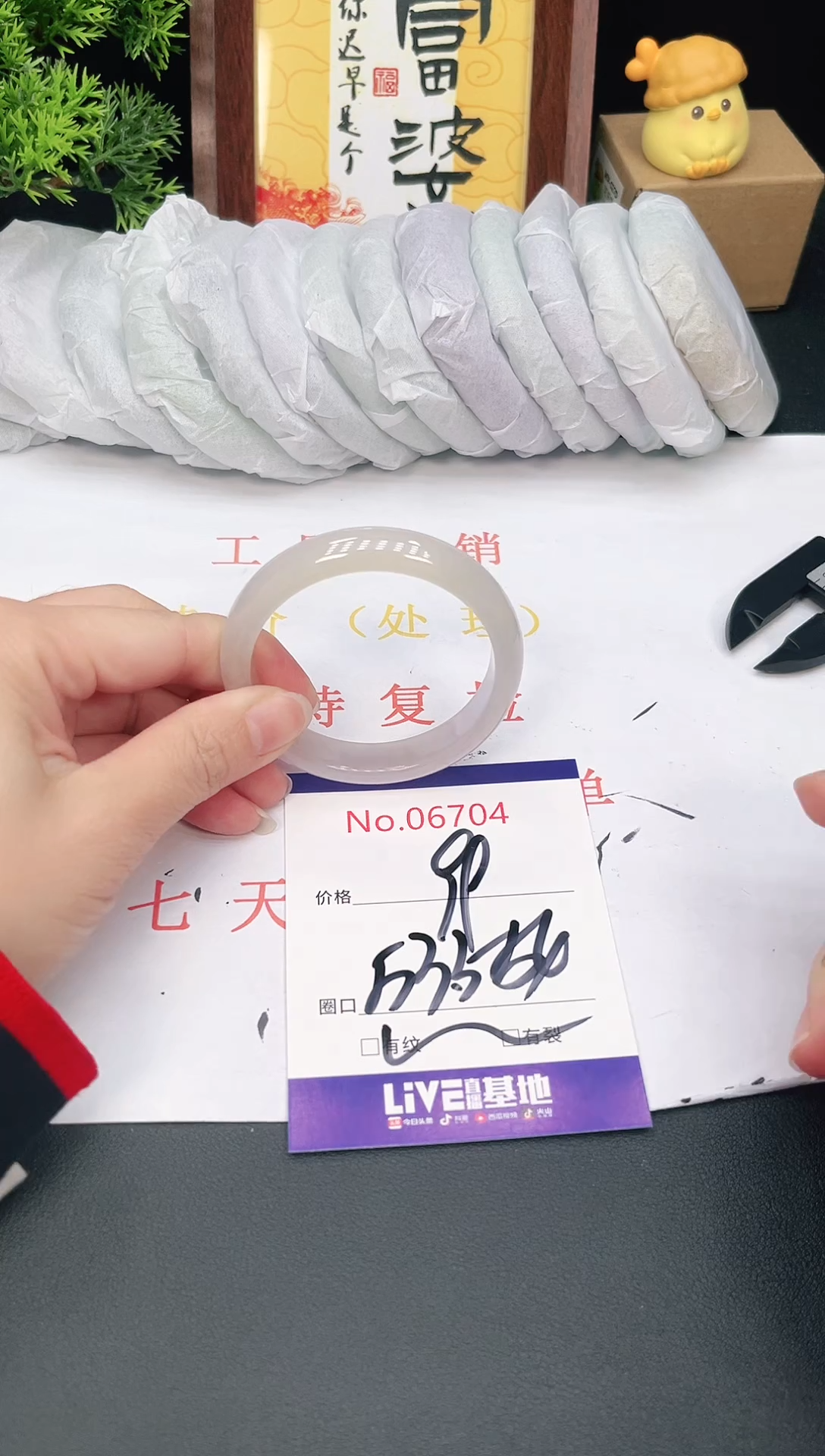 未镶嵌手镯翡翠6704