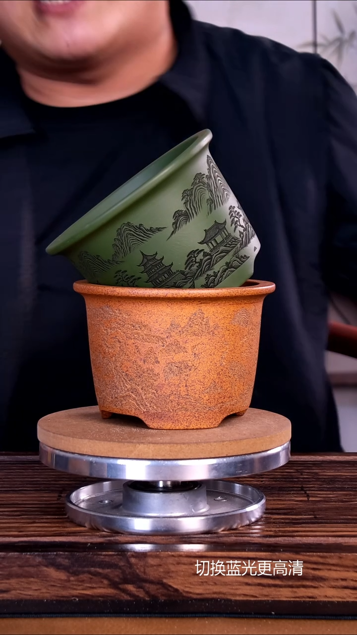 紫砂花盆紫砂花盆内口10-7       2只
