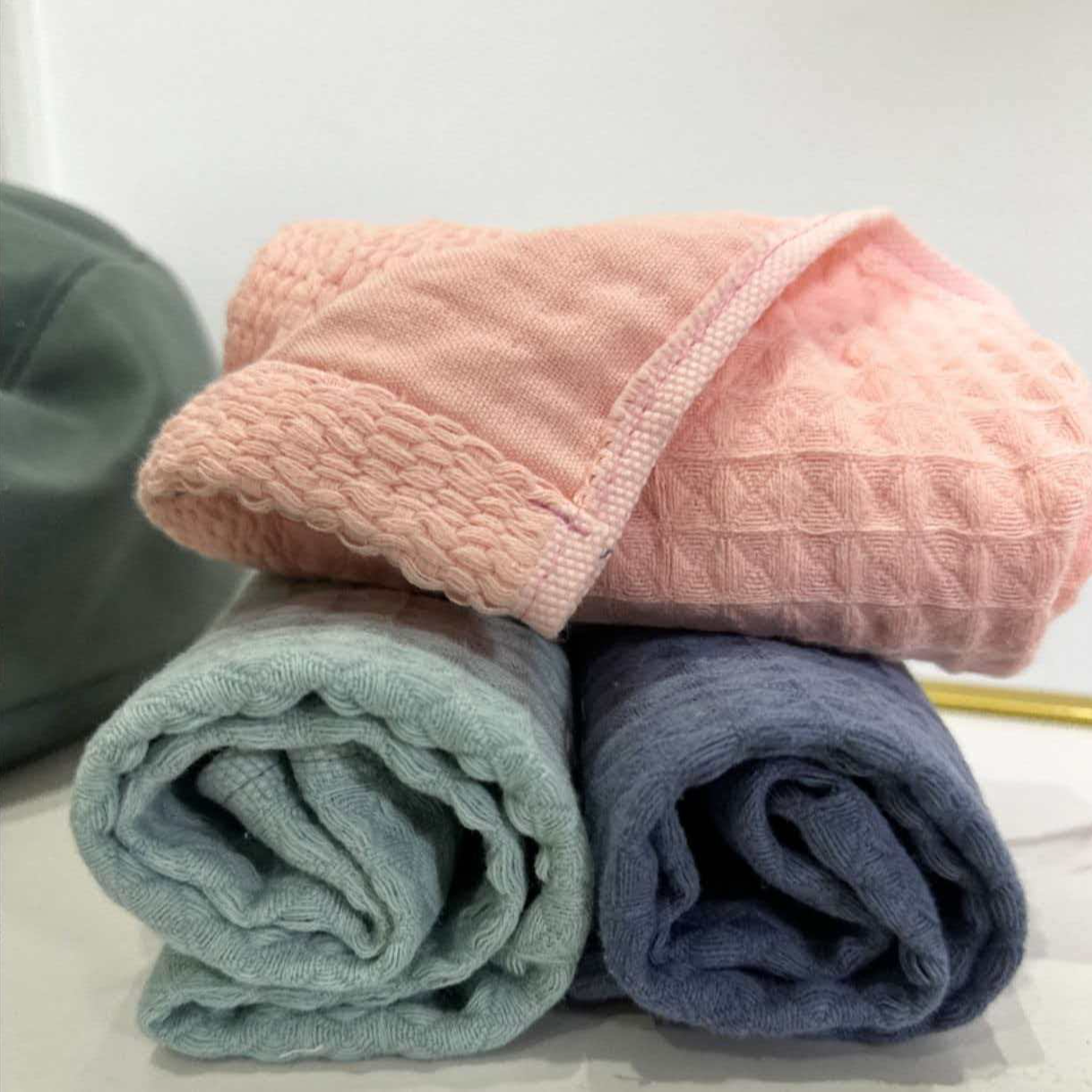 禧家鲁锦 双层织全棉枕巾（毛巾）针织柔软吸水多功能