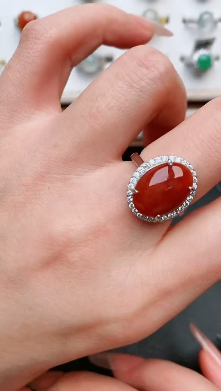 【闪购商品】翡翠戒指银S925镶嵌....