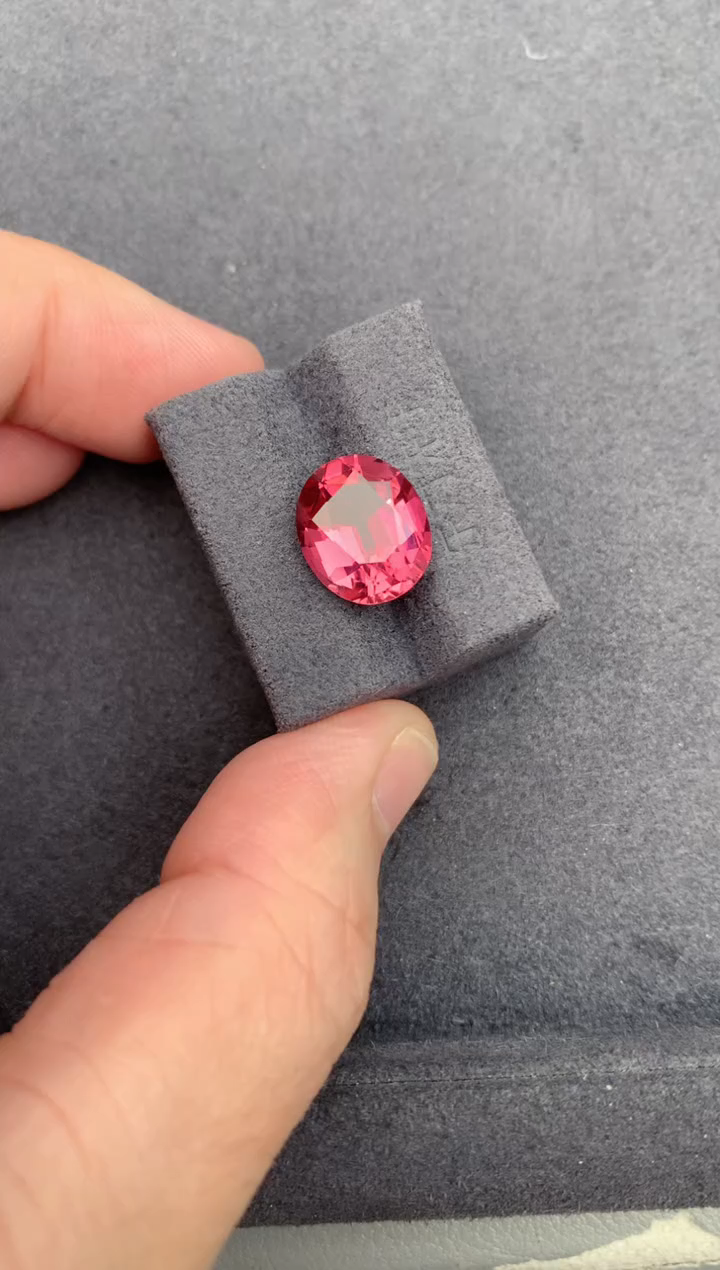 未镶嵌珠宝半成品碧玺5.1ct粉碧玺  BH  定制