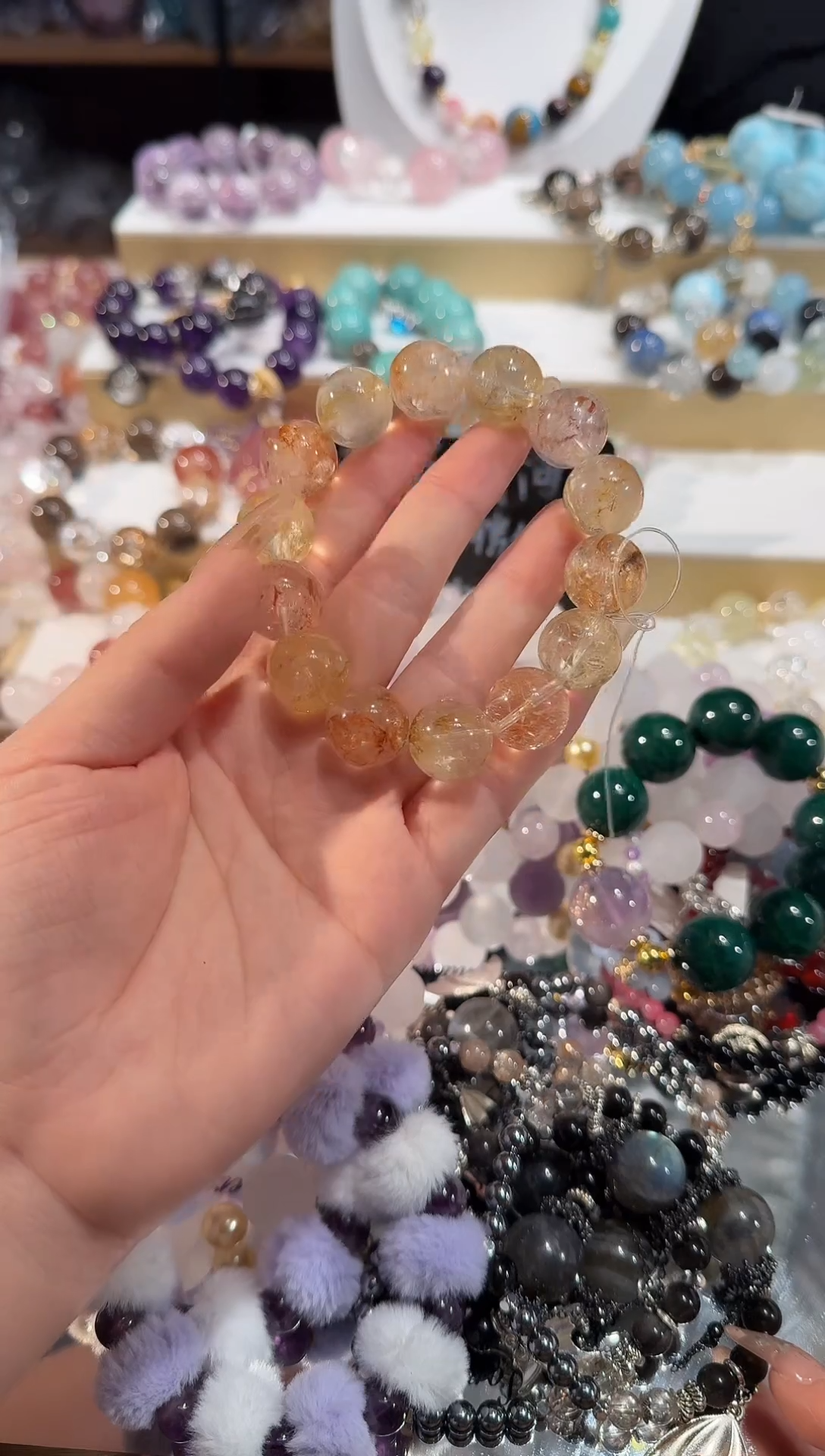 未镶嵌手串水晶多样性发一