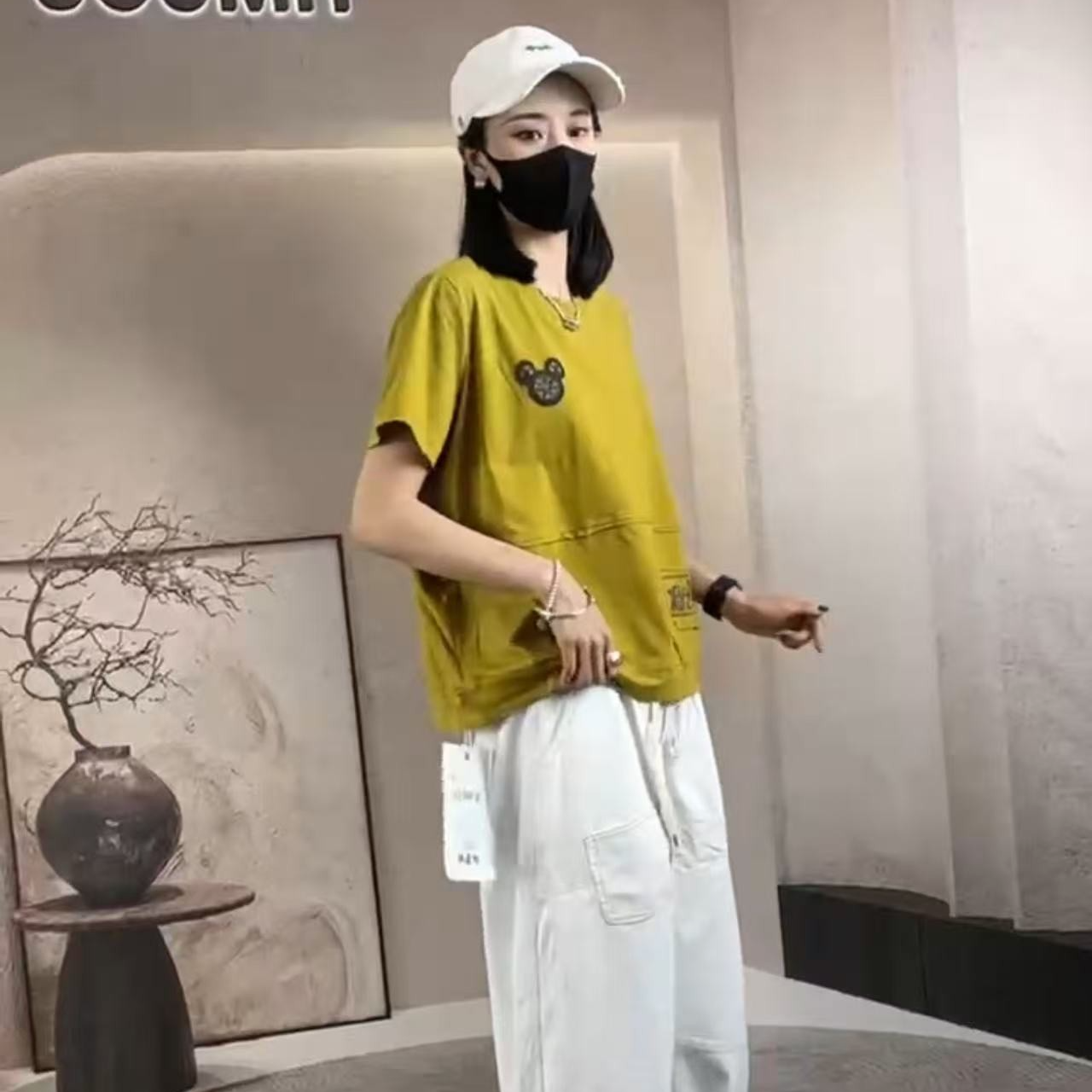 CY8829（聚水潭）圆领T恤显瘦百搭宽X休闲计感气质打底衫女士短袖