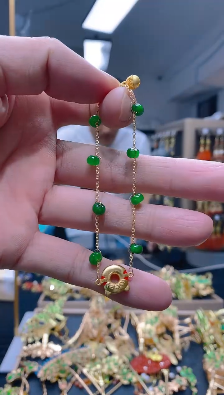 【闪购商品】翡翠耳饰合金0160翡翠手链