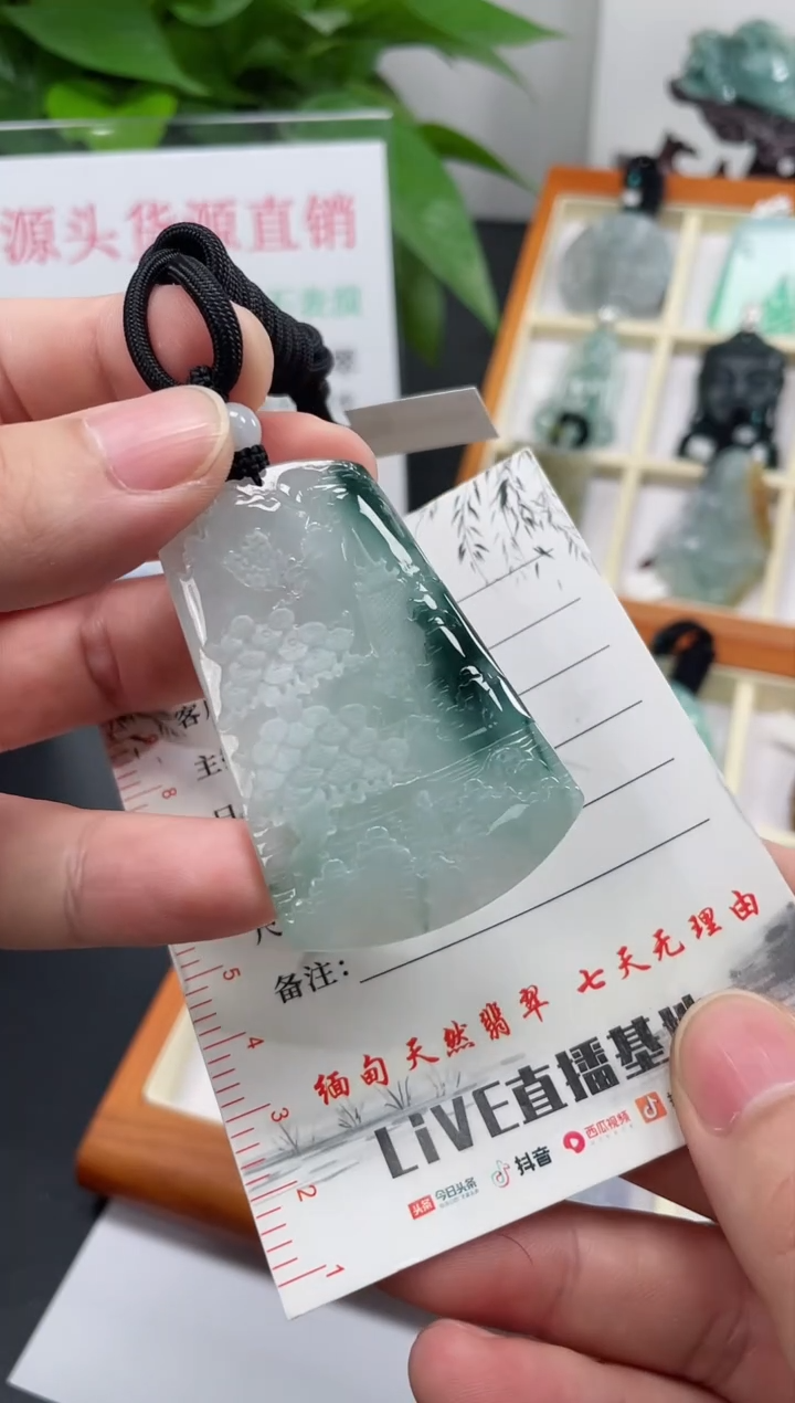 【闪购商品】翡翠颈饰未镶嵌山水